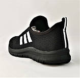 Кросівки Adidas Сіточка. Чоловічі кросівки адідас чорні, фото 5