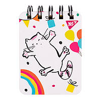 Блокнот Yes А7/100 лин. дв. спир. Sketch animal. Happy cat пласт. карман (681825)