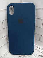 Чехол на iPhone XR накладка бампер противоударный Original Soft Touch Cosmos blue