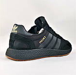 Кросівки чоловічі Adidas Iniki Runner Boost. Чорні кросівки Адідас. Відео Огляд, фото 6