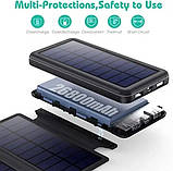 Сонячний зарядний пристрій Powerbank 26800mAh + Solare HX160S5, фото 4