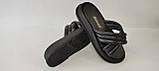 Жіночі шкіряні шльопанці переплетення на плоскій підошві, фото 2