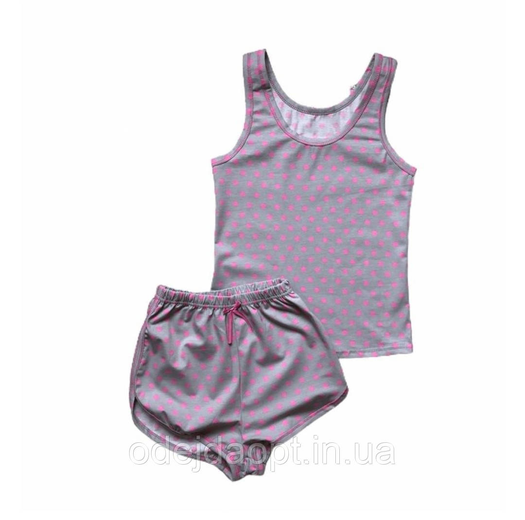 Подростковая летняя пижама для девочки майка и шорты 38(146/152) - фото 6 - id-p1153050508