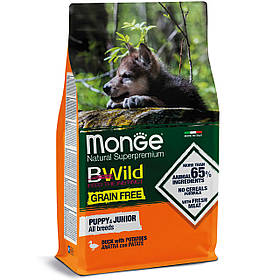 Monge BWild Grain free Puppy & Junior качка 2.5 кг | 15 кг