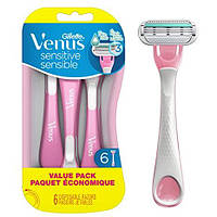 Одноразовые бритвы Gillette Venus Sensitive для женщин с чувствительной кожей, 6 штук