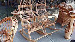 Крісло гойдалка (розкладне) плетене з лози доросле