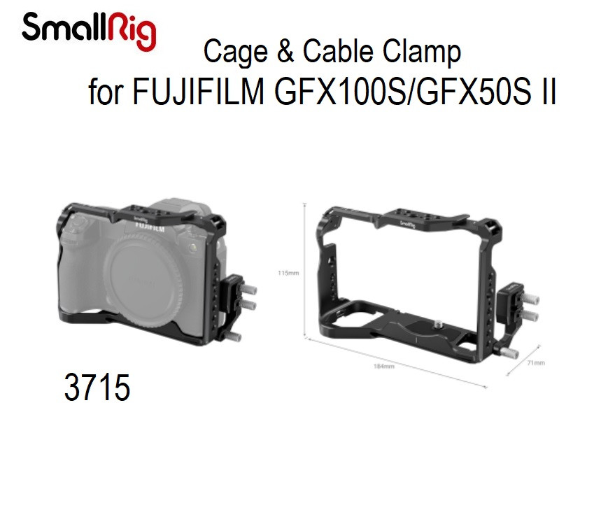 Аксесуар SmallRig Cage & Cable Clamp for FUJIFILM GFX100S/GFX50S II 3715 (3715)