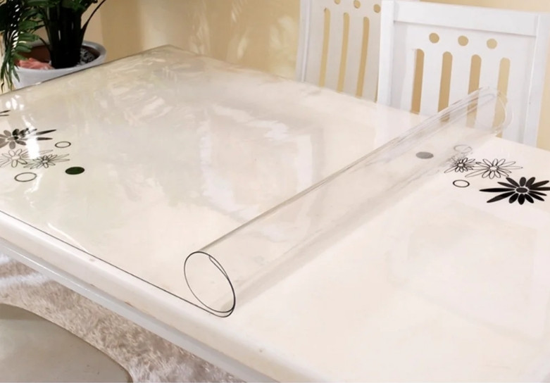 М'яке скло Прозора силіконова скатертина на стіл Soft Glass Захист для меблів 3.9х1.0 м (Товщина 2мм)