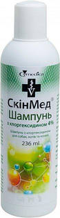 Шампунь Cymedica СкінМед з хлоргексидином 4% для шкіри та шерсті собак, котів і коней 236 мл