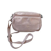 Сумка жіноча шкіряна пудра невелика 142ВА