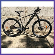 Велосипед гірський однопідвісний на алюмінієвій рамі Crosser Hidraulic L-TWOO 27.5" рама 18" сіро-чорний