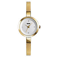 Жіночий класичний годинник Skmei 1390 (Золотистий)