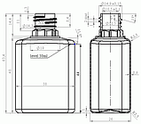 Флакон 30 мл із кришкою (еліптичний) прозорий, фото 3