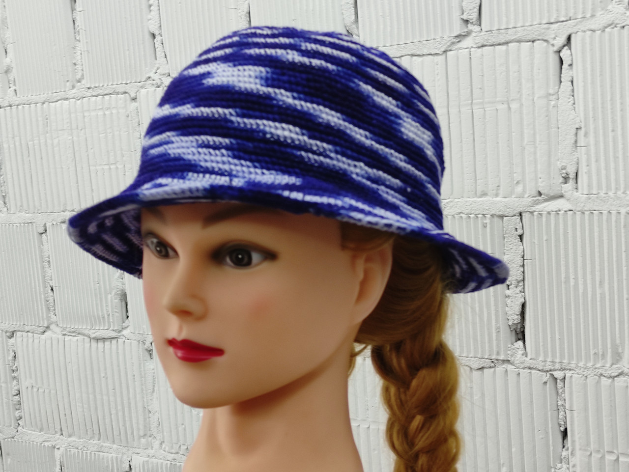 Капелюх жіночий - Бавовняний капелюх - Мікс синій капелюшок