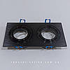 Алюмінієвий світильник Hi-Tech ALUM-1722 BK Black (подвійний вбудований поворотний) чорний венге, фото 6