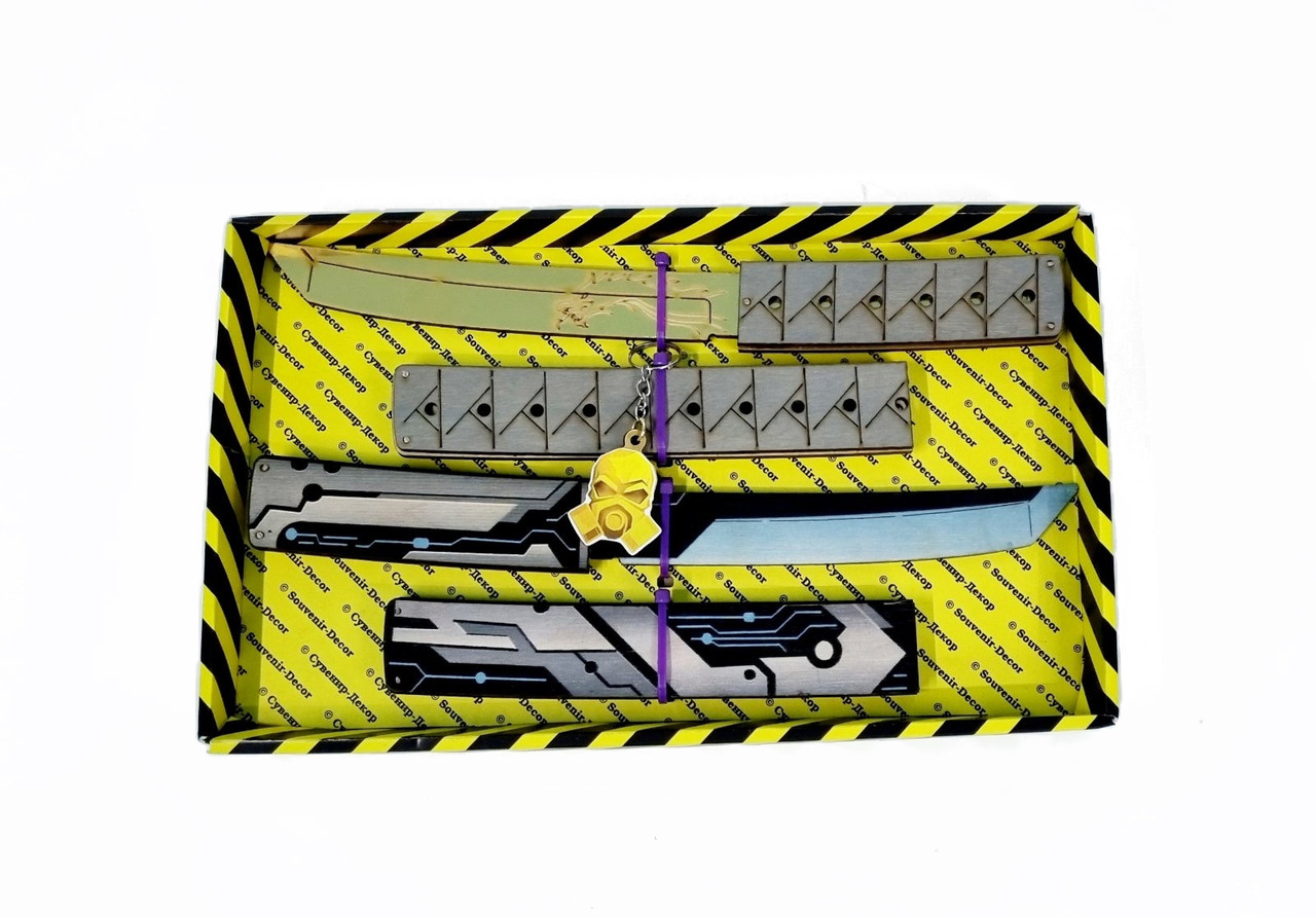 Набір ножів STANDOFF 2 "Ніж Танто Транзистор & Ніж Танто Якудза Gold", дерев'яна іграшкова зброя, фото 1