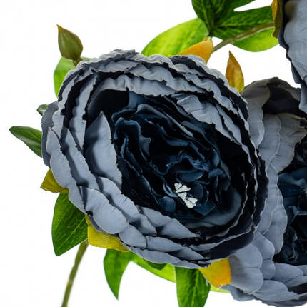 Букет, півонії з трьома бутонами, синій, 56 см, у пакованні 2 штучки. (8114-014), фото 2