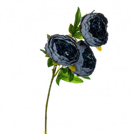 Букет, півонії з трьома бутонами, синій, 56 см, у пакованні 2 штучки. (8114-014), фото 1