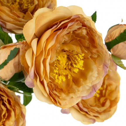 Букет, півонії польові, жовтогарячі 67 см, у пакованні 2 шт. (8114-008), фото 2