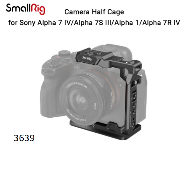 Аксесуар SmallRig Camera Half Cage for Sony Alpha 7 IV/Alpha 7S III/Alpha 1/Alpha 7R IV 3639 (3639)