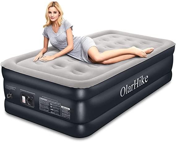 OlarHike надувне ортопедичне ліжко матрац із вбудованим насосом 198 x 102 x 46 см