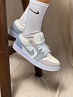 Кроссовки женские серые Nike Air Jordan 1 Low (04600)