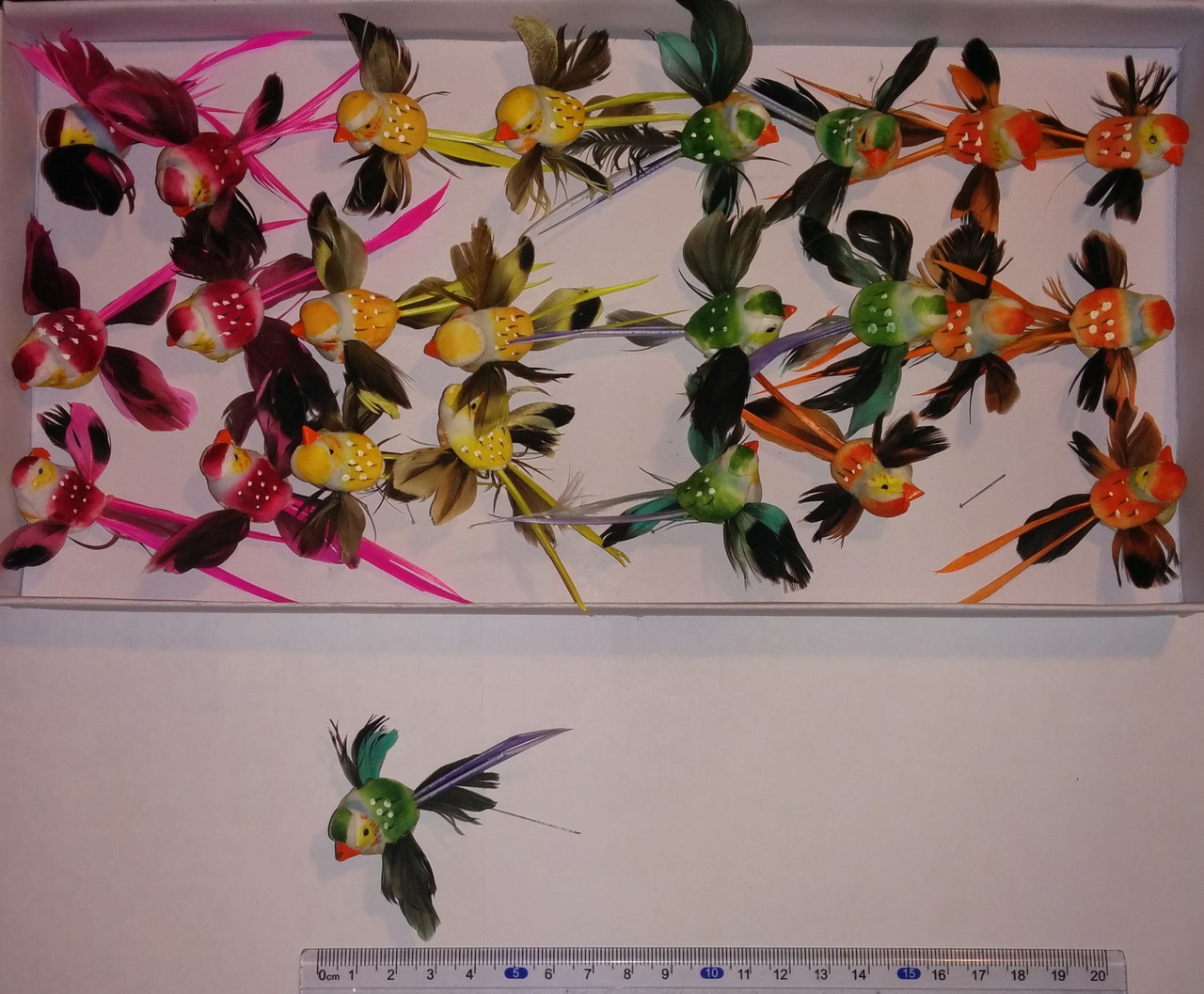 Птахи з пір'я (5 см, 24 шт.) арт. 08031, фото 1