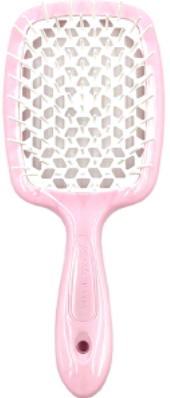 Гребінець Janeke оригінал Джанек ніжно-рожева з білим, фото 1