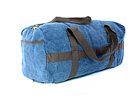 Брезентовая сумка-рюкзак тканевые ручки наплечный ремень,карманы лямки размер 60*28*20 разные цвета 55х25х25, Синий