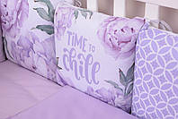 Постільний комплект в дитяче ліжечко Baby Veres Lilac Peonies 6 одиниць, фото 3