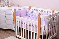 Постільний комплект в дитяче ліжечко Baby Veres Lilac Peonies 6 одиниць, фото 4
