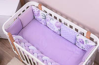 Постільний комплект в дитяче ліжечко Baby Veres Lilac Peonies 6 одиниць, фото 5