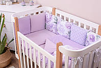 Постільний комплект в дитяче ліжечко Baby Veres Lilac Peonies 6 одиниць, фото 6