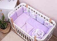 Постільний комплект в дитяче ліжечко Baby Veres Lilac Peonies 6 одиниць, фото 7