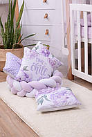 Постільний комплект в дитяче ліжечко Baby Veres Lilac Peonies 6 одиниць, фото 10