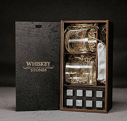 Склянки для віскі набір подарунковий з 8 камінням Whiskey stones 141019