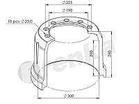 Барабан тормозной BPW GIGANT 300x200 Ø300xØ190x260 10 0310946060 99.014.001.041.01