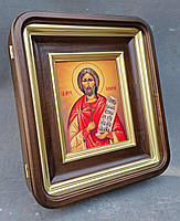 Кіот із закругленими кутами, з внутрішньою дерев'яною рамою та позолоченими штапіками, фото 10