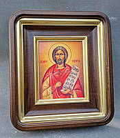 Кіот із закругленими кутами, з внутрішньою дерев'яною рамою та позолоченими штапіками, фото 8