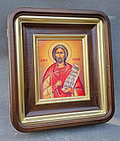 Кіот із закругленими кутами, з внутрішньою дерев'яною рамою та позолоченими штапіками, фото 6