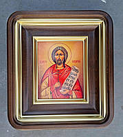 Кіот із закругленими кутами, з внутрішньою дерев'яною рамою та позолоченими штапіками, фото 7