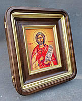 Кіот із закругленими кутами, з внутрішньою дерев'яною рамою та позолоченими штапіками, фото 9