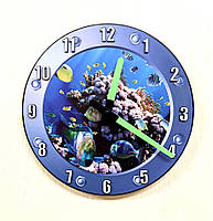 Часы Подводная лодка 28.5 см на стену с светящимися стрелками и цифрами в темноте