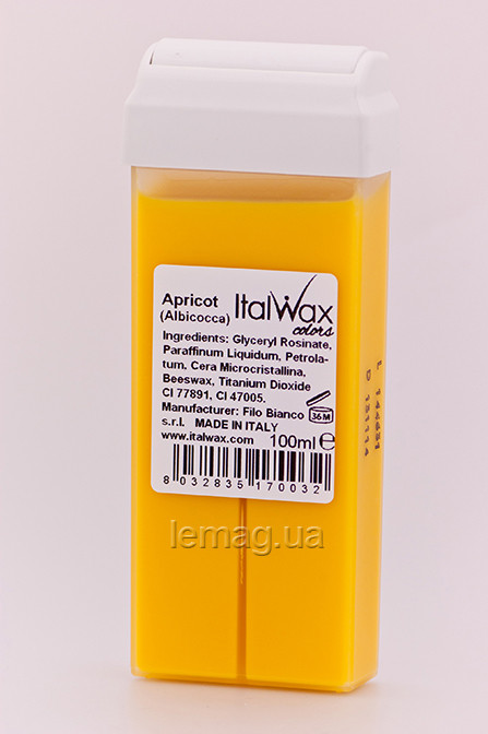 ItalWax Виск у касетах з широким роликом, 1000 мл - Абрикос, фото 1
