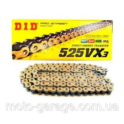 Ланцюг приводний D.I.D. 525VX G&B-108 Gold X-Ring, фото 1