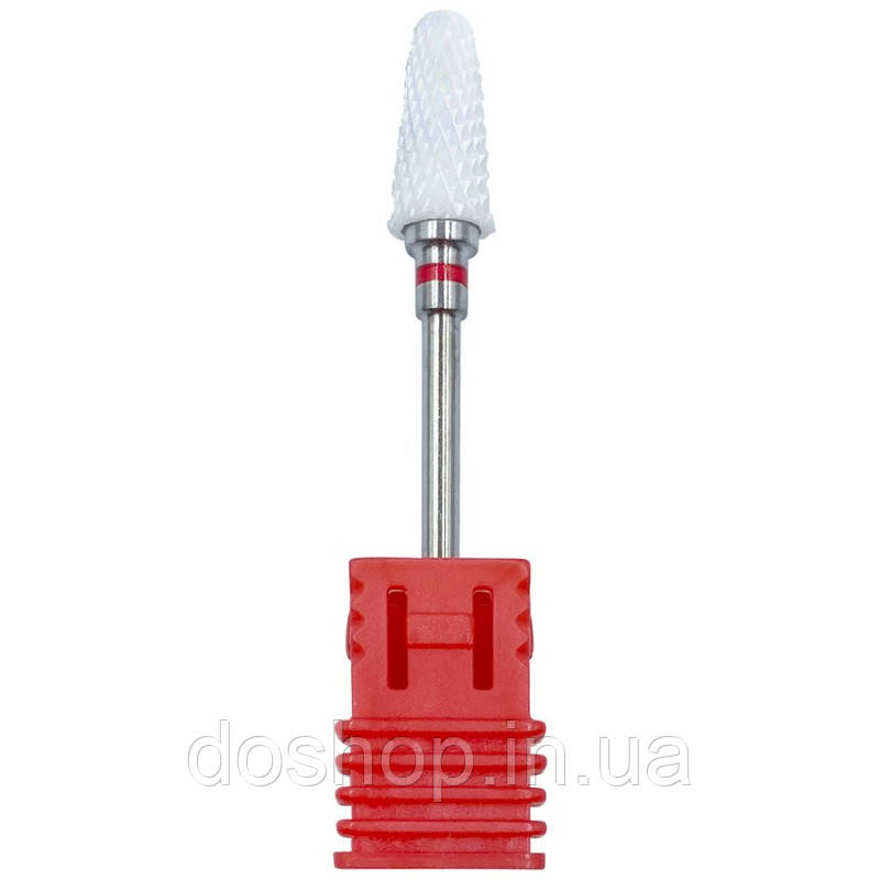 Фреза керамічна Nail Drill 3_32 UmbrellaST конус (червона насічка)
