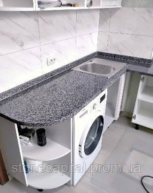 Столешница из натурального камня Покостовка (Grey Ukraine) глянцевый серый 1000 х 600 х 50 - фото 5 - id-p1618900866