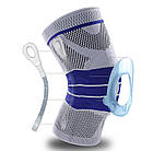 Колінний ортез наколінник Knee Pad динамічний бандаж із силіконовим кільцем (1шт) М, фото 4