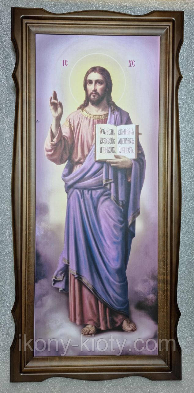 Фігурний кіот із внутрішньою дерев'яною рамою для ікони Марії 414, фото 1