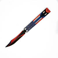 Деревянный Детский Нож "БАБОЧКА BLACK WIDOW" Чёрная вдова из STANDOFF 2, игрушечное оружие